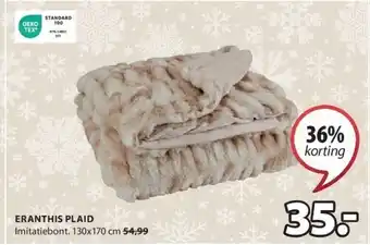 Jysk Eranthis plaid aanbieding