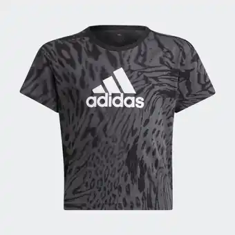 Adidas future icons hybrid animal print cotton regular tee