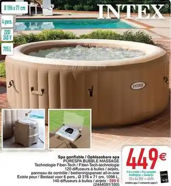 Cora Spa gonflable - opblaasbare spa purespa bubble massage aanbieding