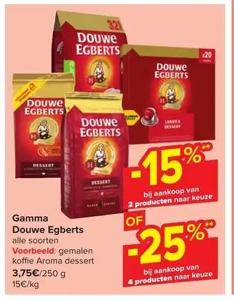 Carrefour Market Gamma Douwe Egberts 250 g aanbieding