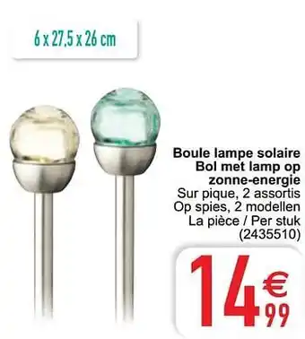 Cora Boule lampe solaire bol met lamp op zonne-energie aanbieding