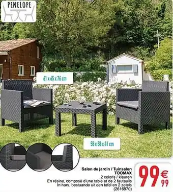 Cora Salon de jardin - tuinsalon toomax aanbieding