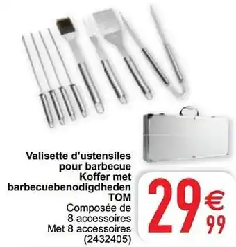 Cora Valisette d`ustensiles pour barbecue koffer met barbecuebenodigdheden tom aanbieding