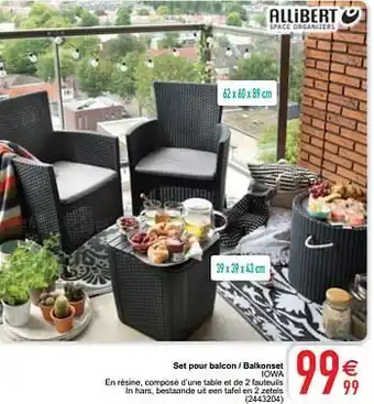 Set pour balcon - balkonset iowa