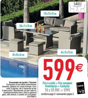 Cora Ensemble de jardin - tuinset aanbieding