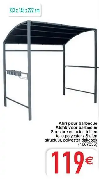 Cora Abri pour barbecue afdak voor barbecue 233x145x222 cm aanbieding
