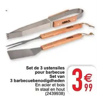 Cora Set de 3 ustensiles pour barbecue set van 3 barbecuebenodigdheden aanbieding