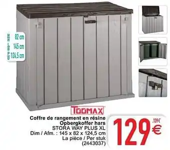 Cora Coffre de rangement en résine opbergkoffer hars stora way plus xl aanbieding