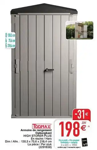 Cora Armoire de rangement opbergkast high storer plus aanbieding