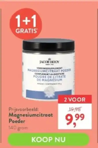Holland & Barrett Magnesiumcitraat poeder aanbieding