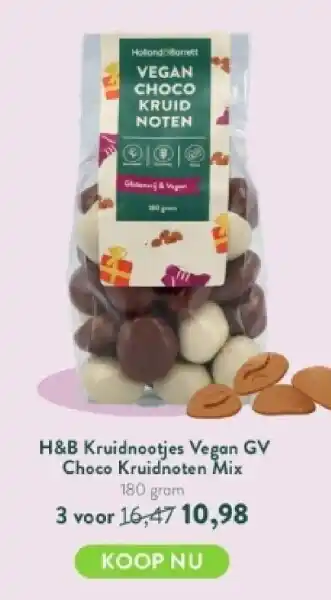 Holland & Barrett H&b kruidnootjes vegan gv aanbieding