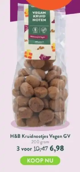 Holland & Barrett H&b kruidnootjes vegan gv aanbieding
