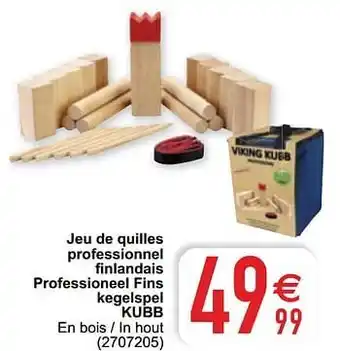 Jeu de quilles professionnel finlandais professioneel fins kegelspel kubb