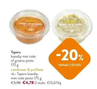 OKay Tapero kaasdip met rode pesto 175 g aanbieding