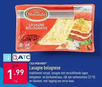 ALDI Lasagne bolognese 1 kg aanbieding