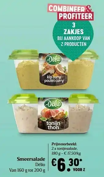 Delhaize Délio tonijnsalade aanbieding