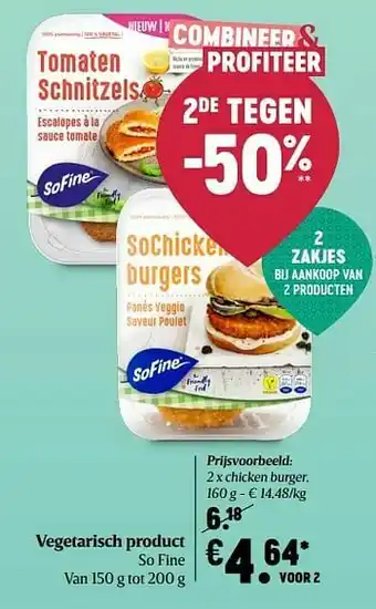 Delhaize So fine chicken burger aanbieding