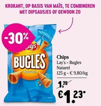 Delhaize Chips lay’s - bugles naturel aanbieding