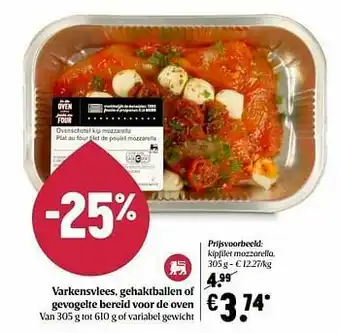 Delhaize Kipfilet mozzarella aanbieding