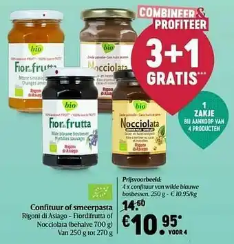 Fiordifrutta confituur van wilde blauwe bosbessen