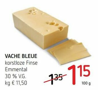 Spar Colruyt Vache bleue korstloze finse emmental aanbieding