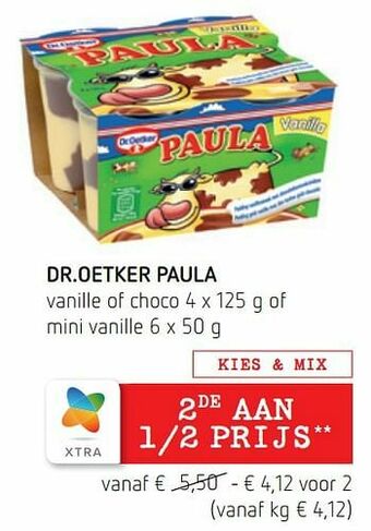 Spar Colruyt Dr.oetker paula vanille of choco of mini vanille aanbieding