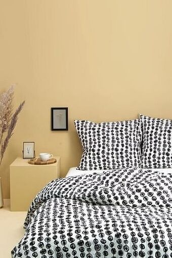 HEMA HEMA Dekbedovertrek Zacht Katoen - Wit/zwart (wit/zwart) aanbieding