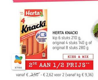 Spar Herta Knacki aanbieding