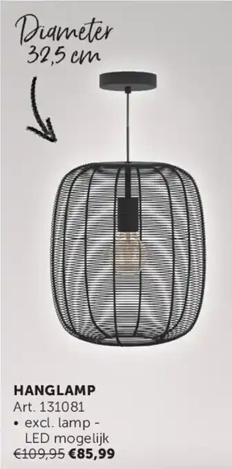 Zelfbouwmarkt HANGLAMP 32,5 cm aanbieding