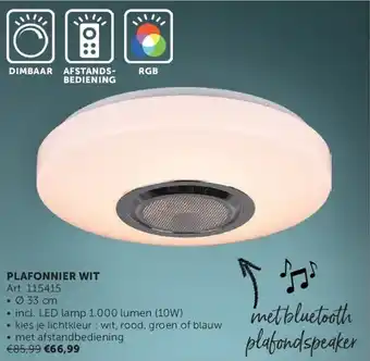 Zelfbouwmarkt PLAFONNIER WIT 33 cm aanbieding
