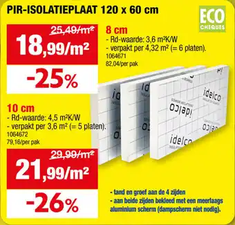 Hubo PIR-ISOLATIEPLAAT 120 x 60 cm aanbieding