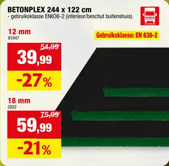Hubo BETONPLEX 244 x 122 cm aanbieding