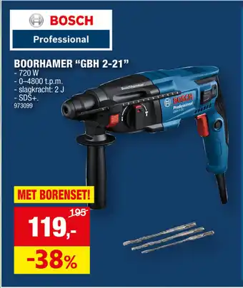 Hubo BOORHAMER "GBH 2-21" aanbieding