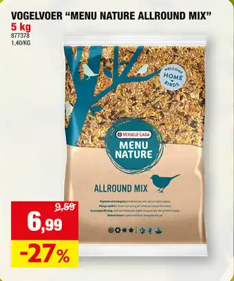 Hubo VOGELVOER "MENU NATURE ALLROUND MIX" 5 kg aanbieding