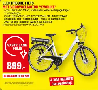 Hubo ELEKTRISCHE FIETS MET VOORWIELMOTOR "EVOBIKE" aanbieding