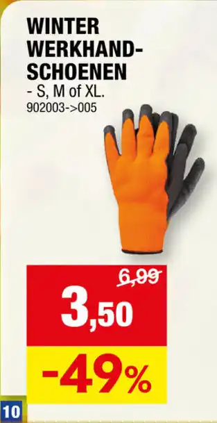 Hubo WINTER WERKHANDSCHOENEN aanbieding