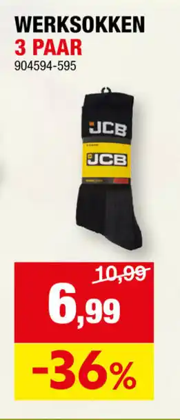 Hubo WERKSOKKEN 3 PAAR aanbieding