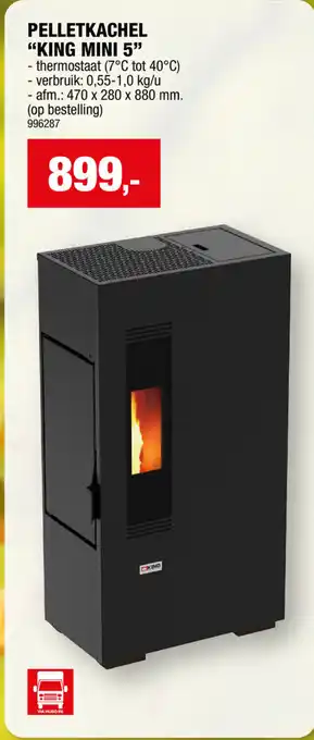 Hubo PELLETKACHEL "KING MINI 5" aanbieding