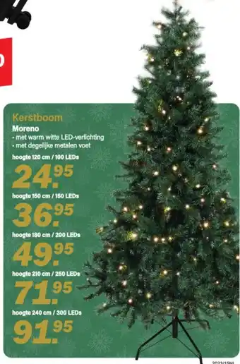 Kerstboom hoogte 120 cm / 100 LEDS