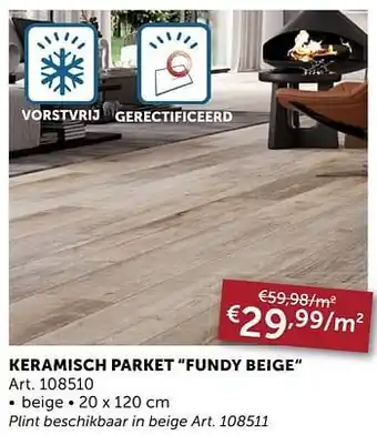 Zelfbouwmarkt Keramisch parket fundy beige aanbieding