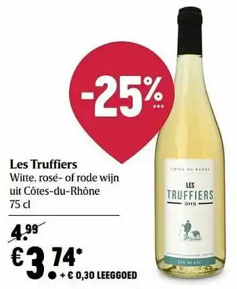 Les truffiers witte, rosé- of rode wijn uit côtes-du-rhône