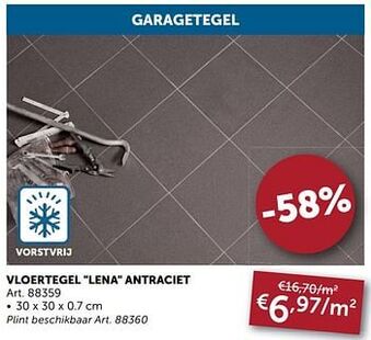 Zelfbouwmarkt Vloertegel lena antraciet aanbieding