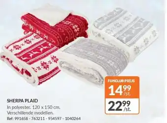 Fun Sherpa plaid aanbieding