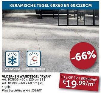 Zelfbouwmarkt Vloer- en wandtegel ryan aanbieding