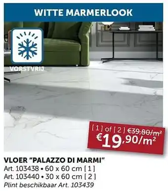 Zelfbouwmarkt Vloer palazzo di marmi aanbieding