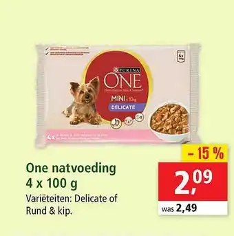Maxi Zoo One Natvoeding 4 X 100 gram aanbieding