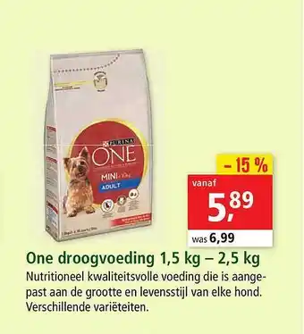 Maxi Zoo One Droogvoeding 1,5 Kg - 2,5 Kg aanbieding