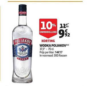 Auchan Wodka Poliakov aanbieding