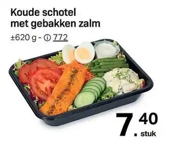 Buurtslagers Koude schotel met gebakken zalm aanbieding