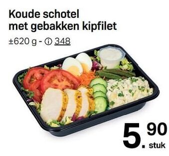 Buurtslagers Koude schotel met gebakken kipfilet aanbieding